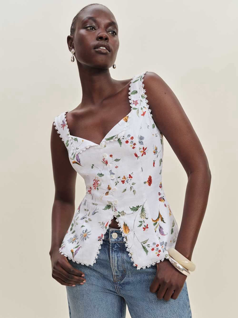 Reformation linen top